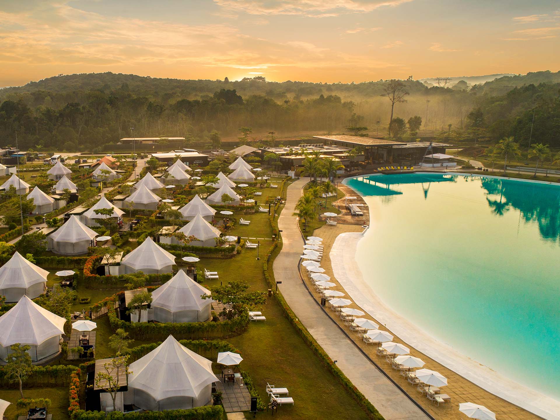 New Natra Bintan Glamping Resort with sunrise