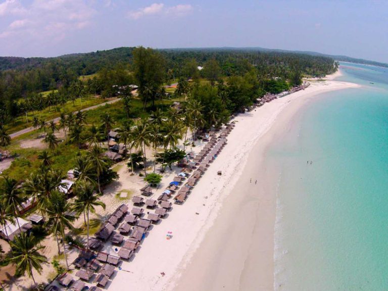 Trikora Beach drone view