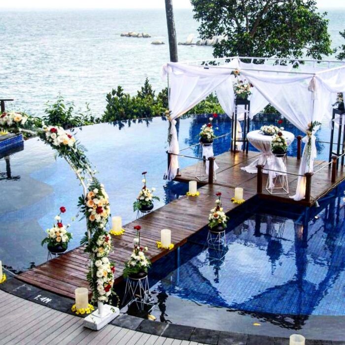 Bintan Rockedge Pool Wedding Venue