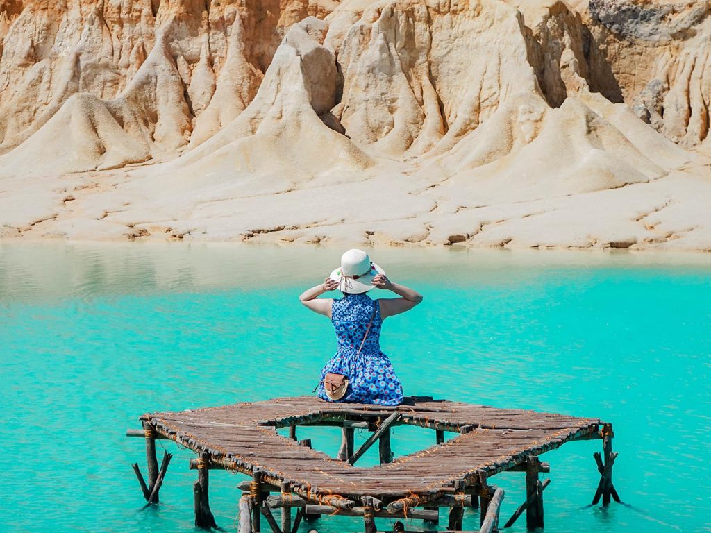 Blue Lake (Danau Biru) and Desert at Tanjung Uban Bintan