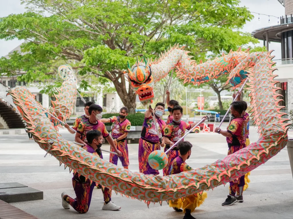 Dragon Dance at Chinese New Year 2023 Celebration in Bintan Resorts