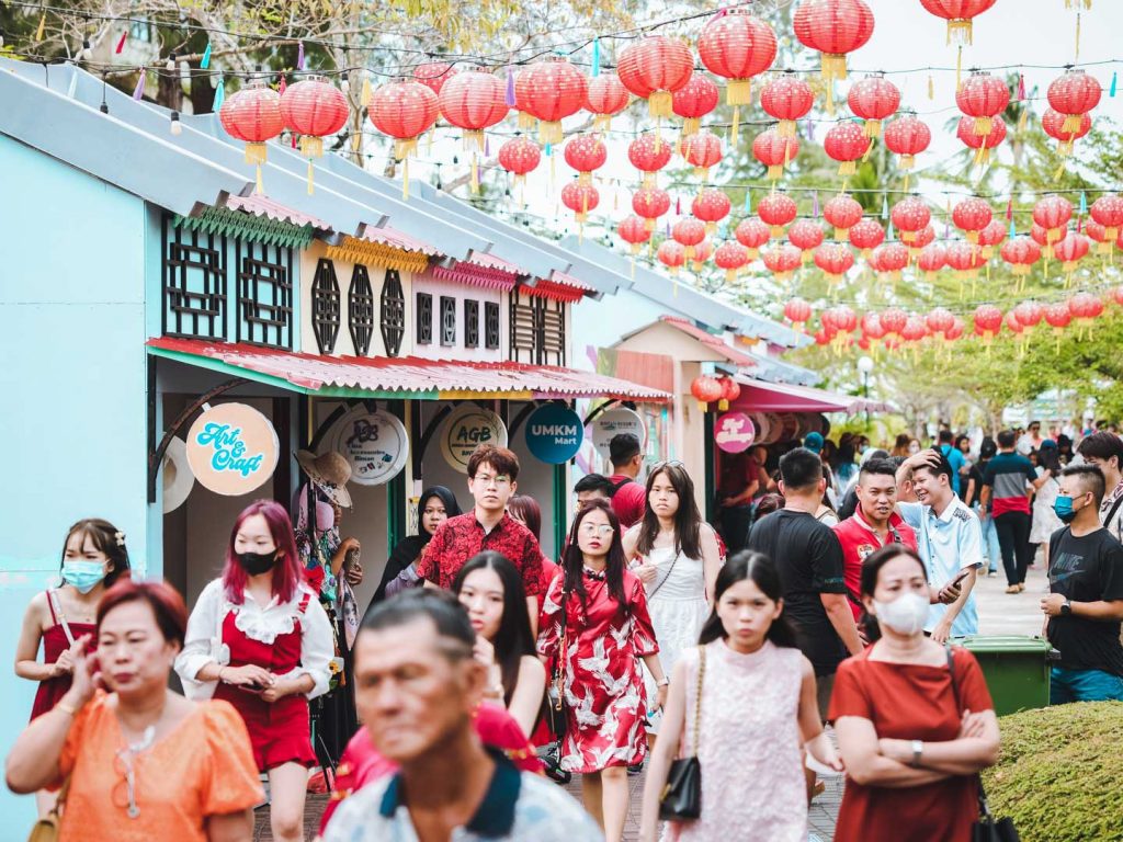Food Bazaar Decoration at Chinese New Year 2023 Celebration in Bintan Resorts