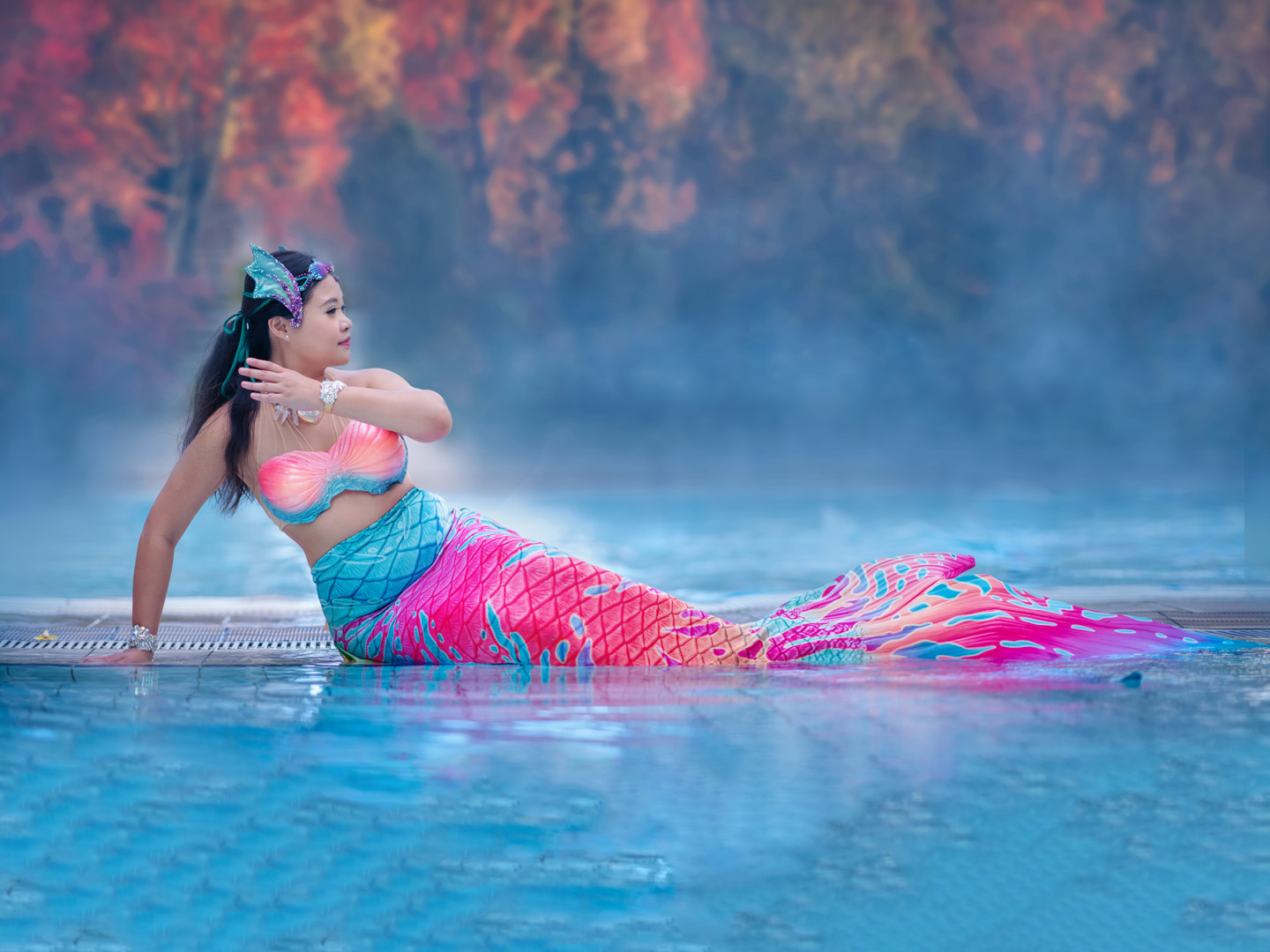 Mermaid Performance at ANMON Bintan Resorts