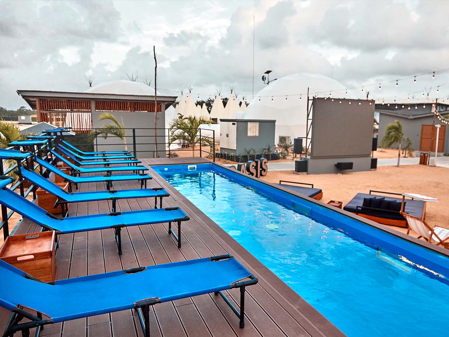The ANMON outdoor pool tank