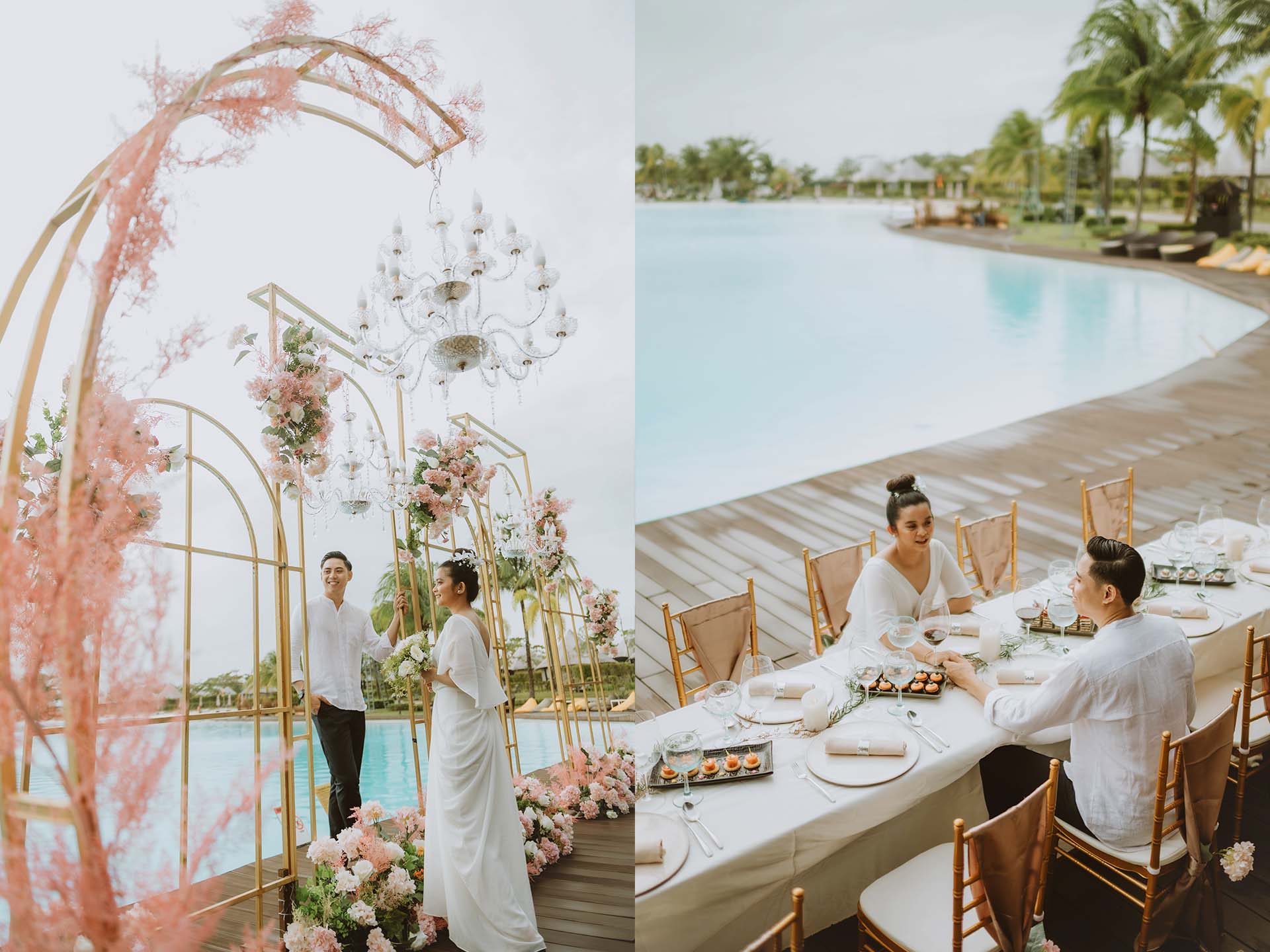 Resepsi pernikahan di kolam renang terbesar di Asia Tenggara